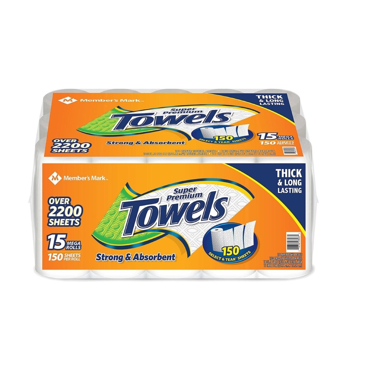 Members Mark Super Premium Paper Towels (15 Rolls 150 Sheets Per Roll)